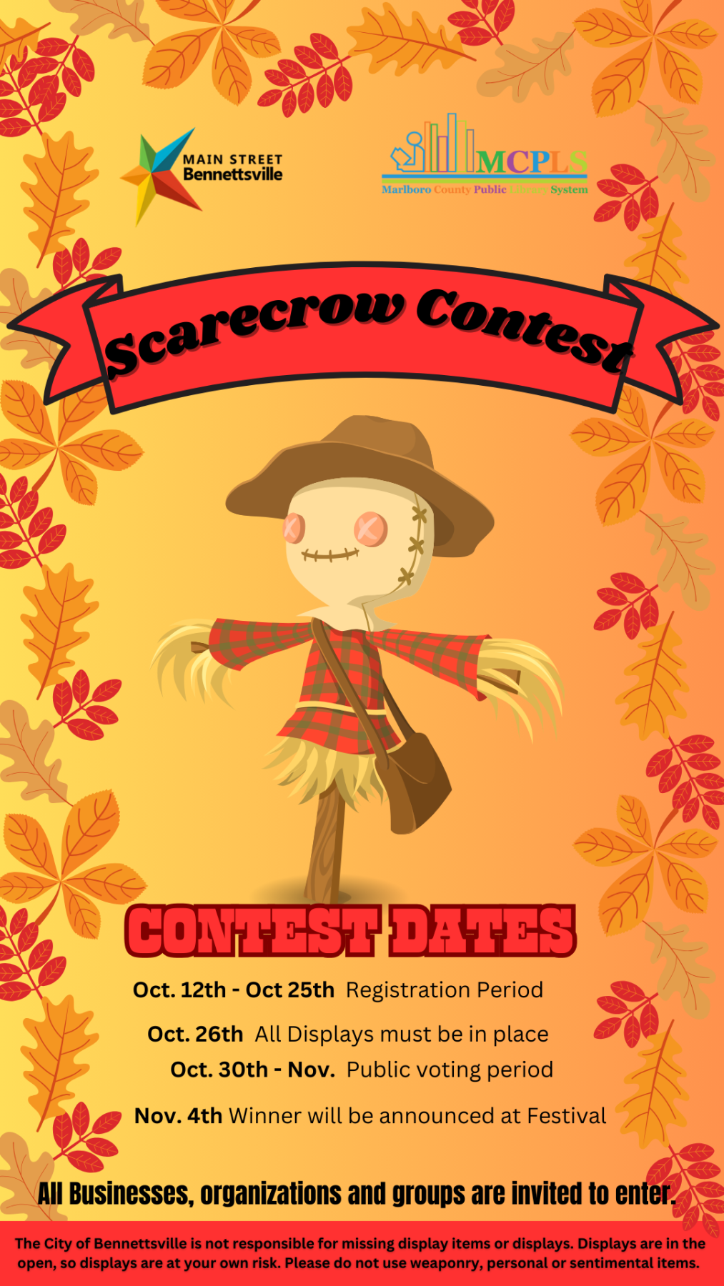 Scarecrow Contest | City of Bennettsville, SC