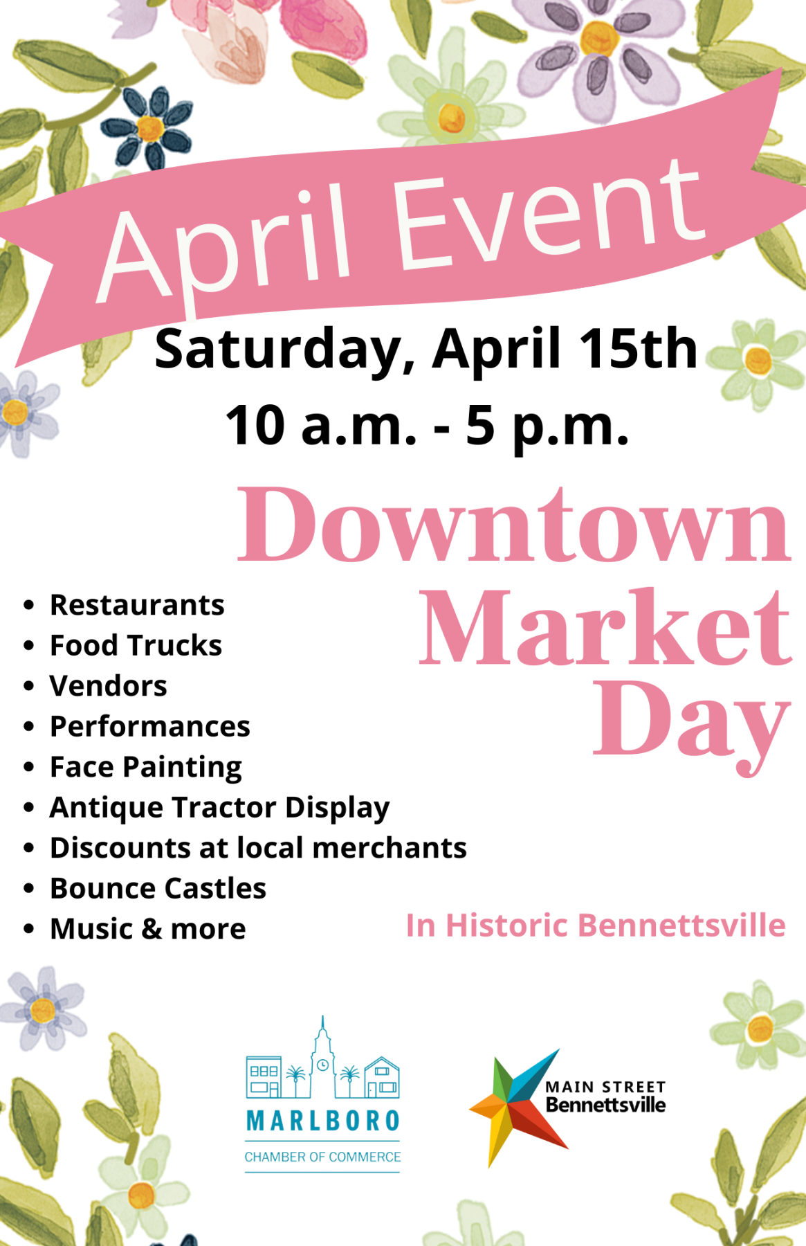 Downtown Market Day City Of Bennettsville SC