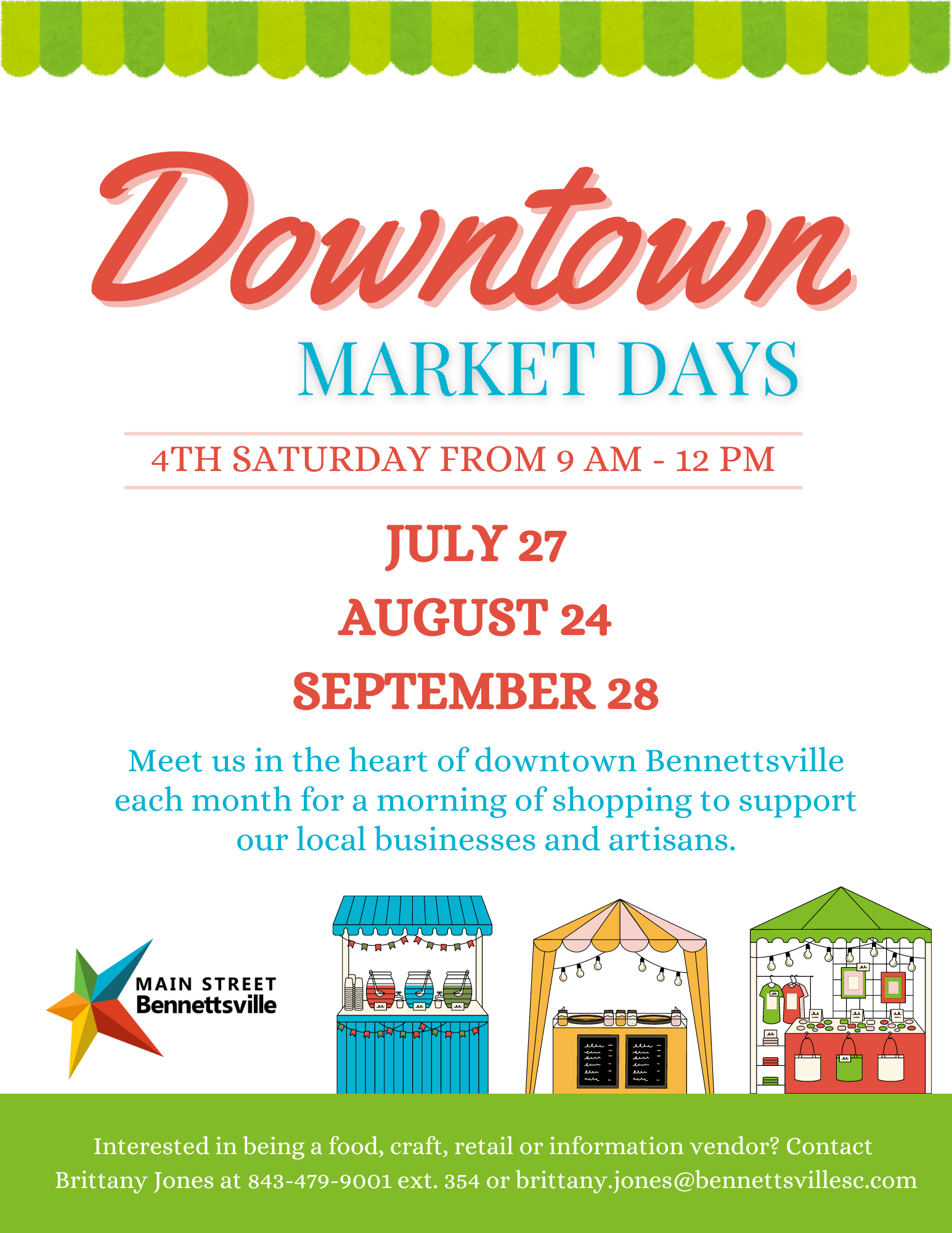 4th Saturday Downtown Market Day Flyer