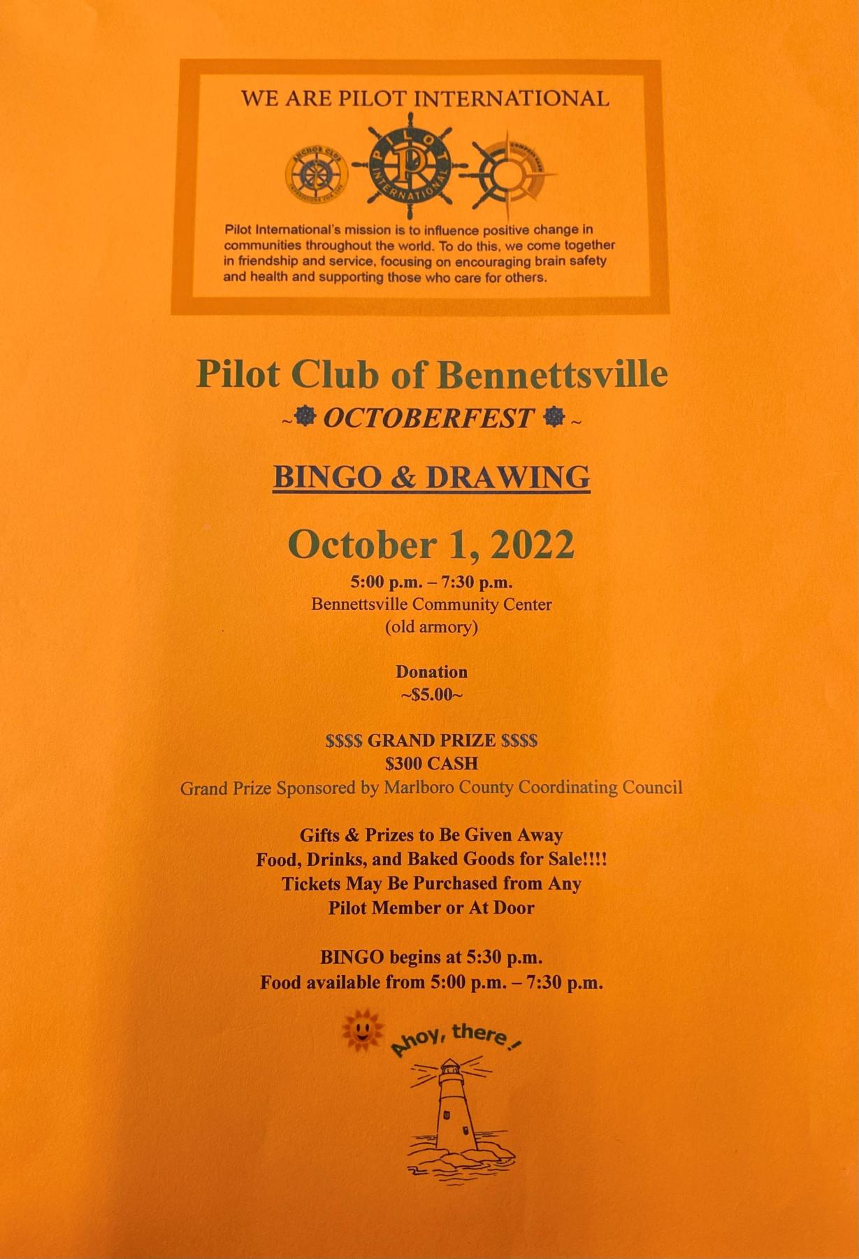 Pilot Club of Bennettsville- OCTOBERFEST | City of Bennettsville, SC